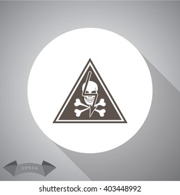 danger high voltage vector icon