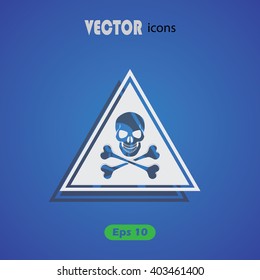 danger high voltage vector icon