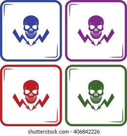 danger high voltage vector icon