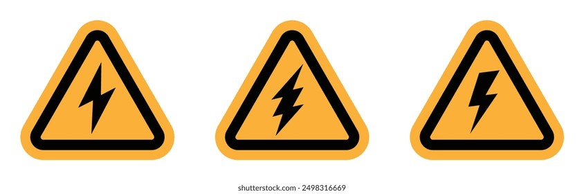 Peligro de alto voltaje de Vector de signos establecidos