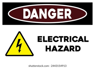 Danger high voltage warning sign