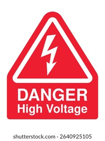 Danger High Voltage Warning Sign – Electrical Hazard Alert, Safety Notice, Risk Prevention, Energy Caution, Power Equipment Security, Workplace Safety