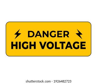 Danger Hight Voltage Signs with Warning Message for Industrial Areas, Easy To Use And Print Design Templates