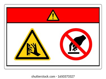 Danger Hot Surface Do Not Touch Symbol Sign, Vector Illustration, Isolate On White Background Label. EPS10