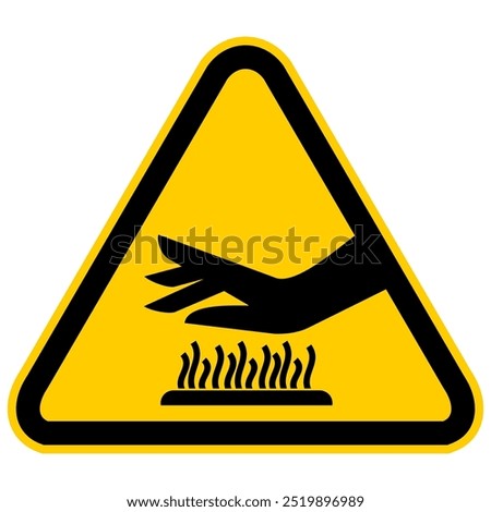 Danger, Hot surface do not touch, sign vector