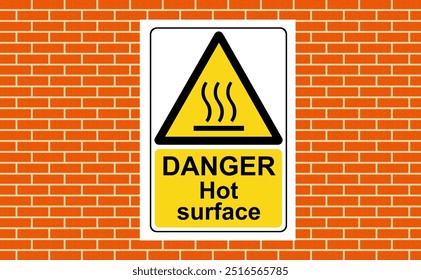 Warnschild für heiße Oberfläche