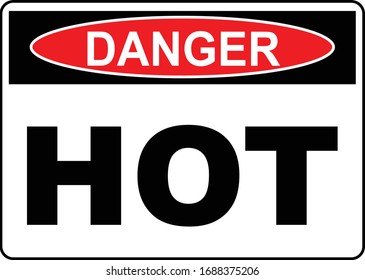 Advertencia de peligro Caliente Signo de alejamiento