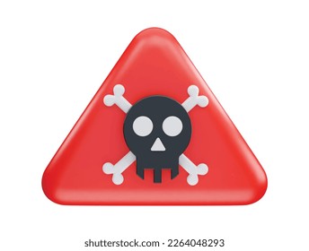 Danger icon 3d rendering vector illustration