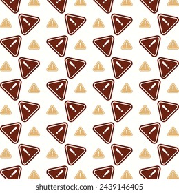 Icono de peligro atractivo de moda multicolor patrón de repetición vector ilustración de fondo