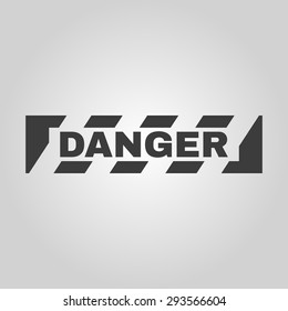 The danger icon. Caution and hazard, attention symbol. Flat Vector illustration