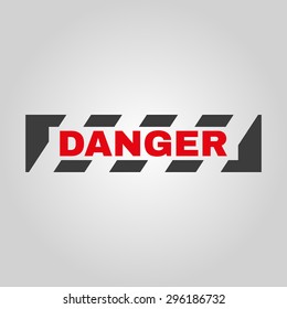 The danger icon. Caution and hazard, attention symbol. Flat Vector illustration