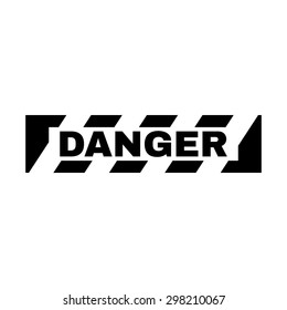 The danger icon. Caution and hazard, attention symbol. Flat Vector illustration