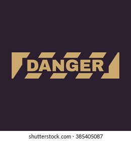 The danger icon. Caution and hazard, attention symbol. Flat Vector illustration