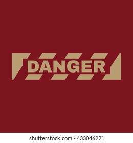The danger icon. Caution and hazard, attention symbol. Flat Vector illustration
