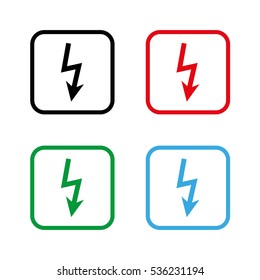 Danger icon  - color vector icon