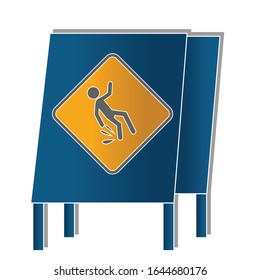 Icono de peligro en fondo blanco. Diseño creativo de ideas. Ilustración vectorial plana para plantilla, folleto o presentación.