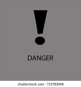 danger icon flat design