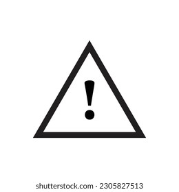 Icono de peligro en estilo plano con fondo.