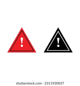 Danger icon in flat style with background.