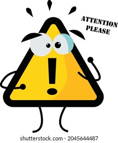 Danger icon, hazard vector for illustration purposes