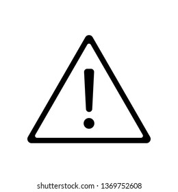 Danger icon isolated on white background. Vector illustration.