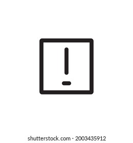 Gefahrensymbol oder Logo, Vektorgrafik von isoliertem Zeichensymbol, Vektorgrafik mit hochwertiger schwarzer Umrisslinie.