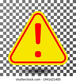 Danger Icon. Problem or Important Caution Sign. Triangle and rhombus Warning symbol. Vector graphic.