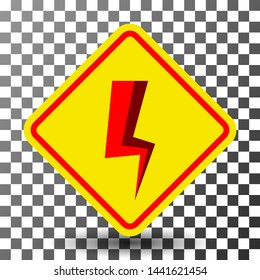 Danger Icon. Problem or Important Caution Sign. Triangle and rhombus Warning symbol. Vector graphic.