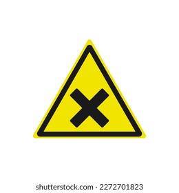 Danger icon. Radiation. Vector illustration on a white background.
