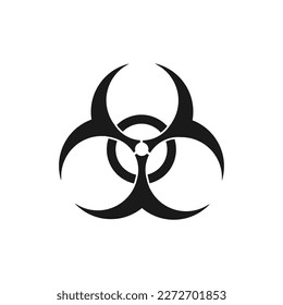 Danger icon. Radiation. Vector illustration on a white background.