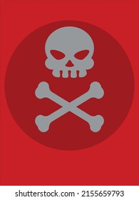 Danger icon with red background