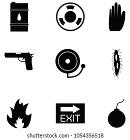 danger icon set