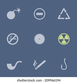 Danger icon set