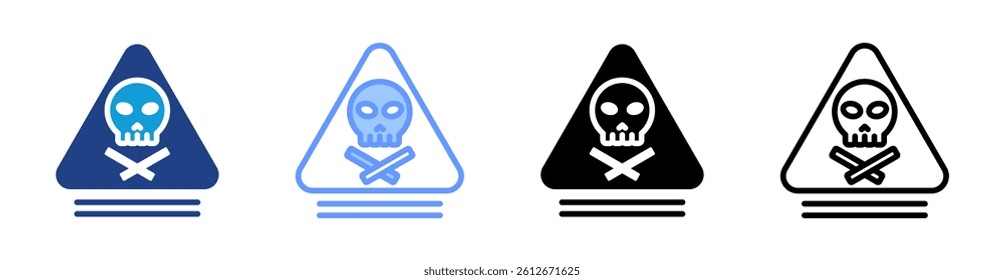 Danger icon set multiple style collection