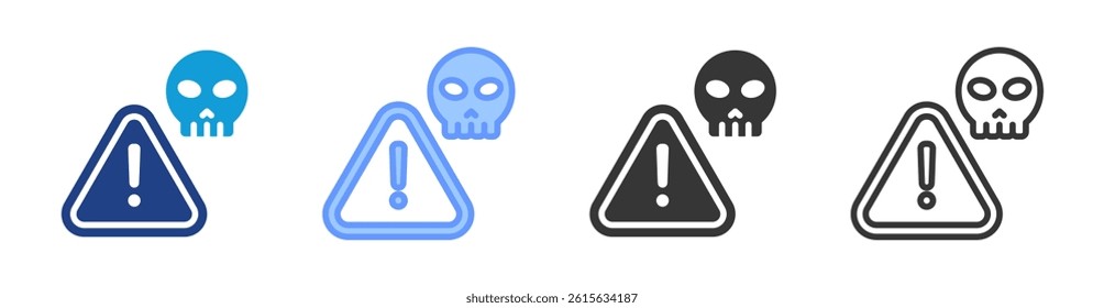 Danger icon set multiple style collection