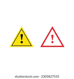 Danger icon set in trendy flat design.