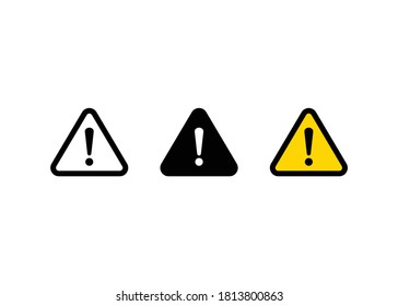 Juego de iconos de peligro, símbolo de icono de advertencia y vector de símbolo