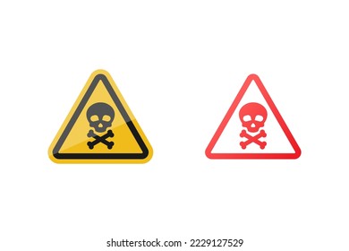 Gefahren-Symbol, Vektordesign auf weißem Hintergrund