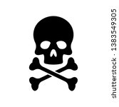 Danger Icon. Skull, Toxic or Poison Illustration As A Simple Vector Sign & Trendy Symbol for Design and Websites, Presentation or Mobile Application.