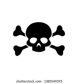 Danger Icon. Skull, Toxic or Poison Illustration As A Simple Vector Sign & Trendy Symbol for Design and Websites, Presentation or Mobile Application.