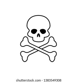 Danger Icon. Skull, Toxic or Poison Illustration As A Simple Vector Sign & Trendy Symbol for Design and Websites, Presentation or Mobile Application.