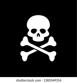 Danger Icon. Skull, Toxic or Poison Illustration As A Simple Vector Sign & Trendy Symbol for Design and Websites, Presentation or Mobile Application.