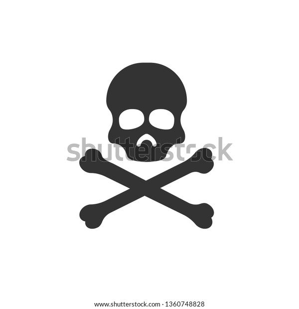 Danger Icon Skull Toxic Poison Illustration Stock Vector Royalty