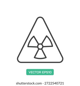 Symbol der Gefahr. Dünne Linie Symbol Vektor