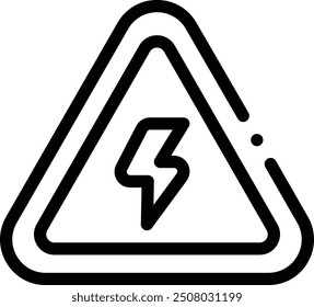 danger icon. Thin Linear Style Design Isolated On White Background