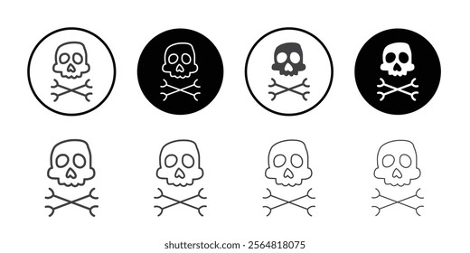 Danger icon Thin outline art symbol
