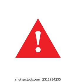 Icono de peligro en diseño plano de moda.