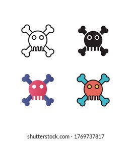 danger icon vector illustration with different style design. isolated on white background