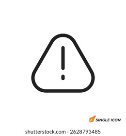 Ilustración vectorial del icono del peligro. símbolo del peligro aislado en el fondo blanco