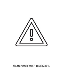 danger icon vector line style design. isolated on white background